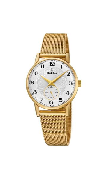 Festina gulddouble med lænke i retro design