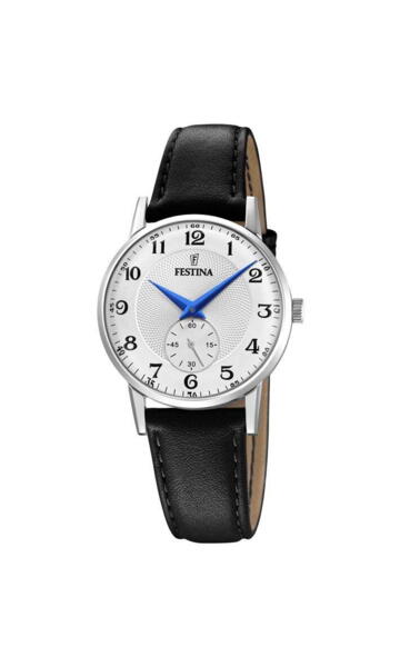 Retro Festina ur med blå visere og lille sekund