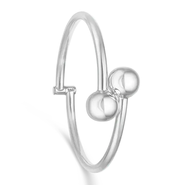 Randers Sølv Elegant Armring med kugler og lås