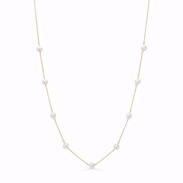 Collier 8 kt med ferskbamdsperler