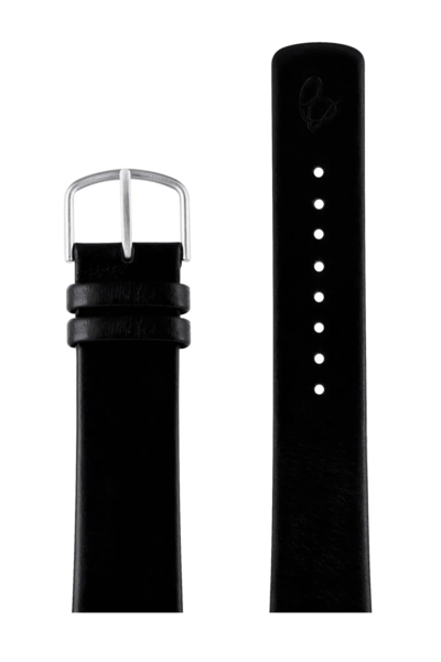 Arne Jacobsen Sort Læderrem 2 delt 20 mm