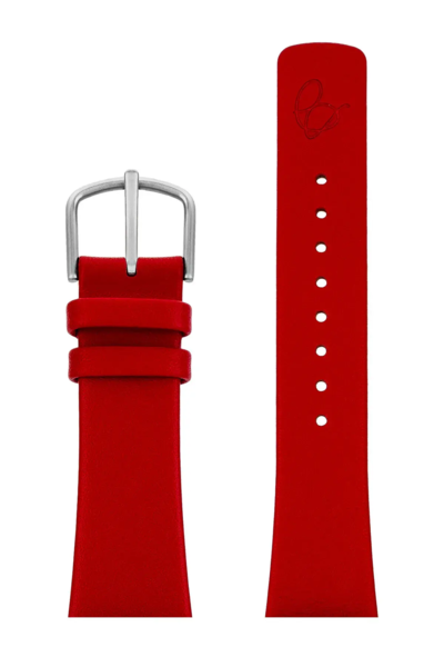 Arne Jacobsen Rød Læderrem 2 delt 22 mm