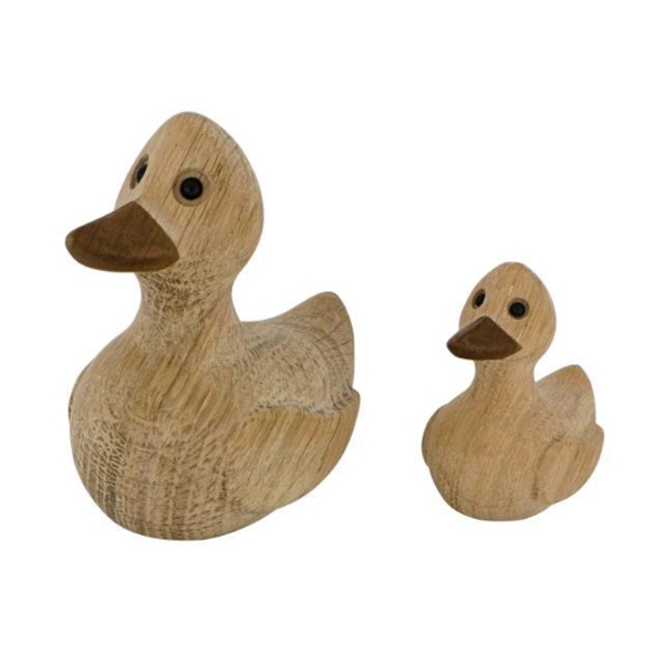 Nordahl - Træfigur - Sæt And med ælling 8 og 5 cm