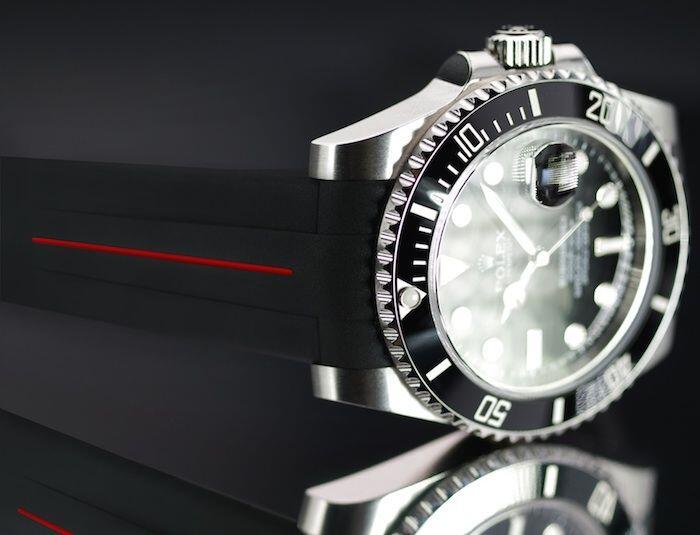 Gummirem med rød stribe til Rolex GMT Master - Non Ceramic Classic Series VulChromatic®