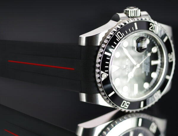 Gummirem til Rolex Submariner 40mm Rød stribe - Non Ceramic Classic Series VulChromatic®