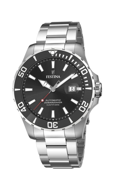 Festina automatik ur med dato og lup i safirglasset