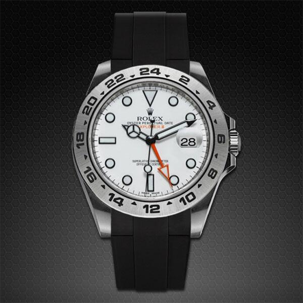 Gummirem til  Rolex Explorer II 42mm ref 226570 2011-2020 Tang Buckle
