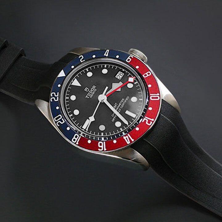 Gummirem til Tudor Heritage Black Bay GMT 41 mm