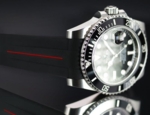 Gummirem med rød stribe til Rolex GMT Master - Non Ceramic Classic Series VulChromatic®