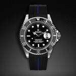 Gummirem til Rolex Submariner 40mm Blå stribe - Non Ceramic Classic Series VulChromatic