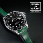 Gummirem til Rolex GMT Master II Non Ceramic Green Alligator Glidelock