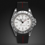 Gummirem med rød stribe til Rolex Explorer II 40 mm ref 16570 Classic Series VulChromatic®