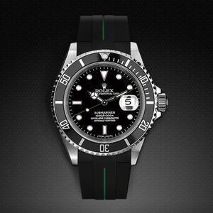 Gummirem til Rolex Submariner 40mm Grøn stribe - Classic Series VulChromatic®