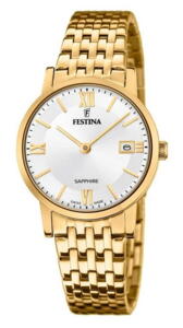 Festina Swiss Made Slimline Dameur - Hvid ur skive --