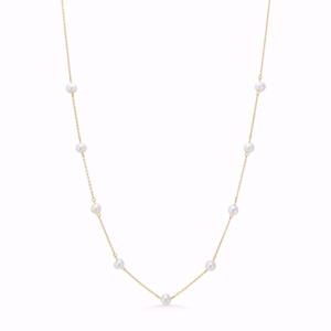 Collier 8 kt med ferskvandsperler