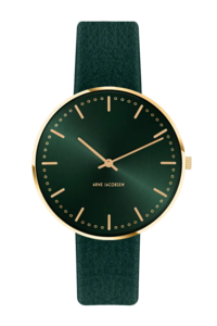 Arne Jacobsen City Hall Evergreen 34 mm med rem