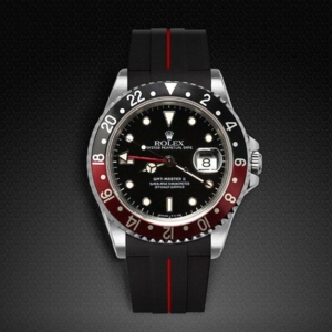Gummirem med rød stribe til Rolex GMT Master II - Non Ceramic Classic Series VulChromatic®