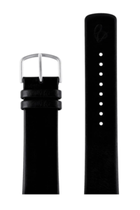 Arne Jacobsen Sort Læderrem 2 delt 22 mm