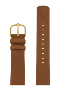 Arne Jacobsen Brun Læderrem 2 delt 20 mm guld farve spænde